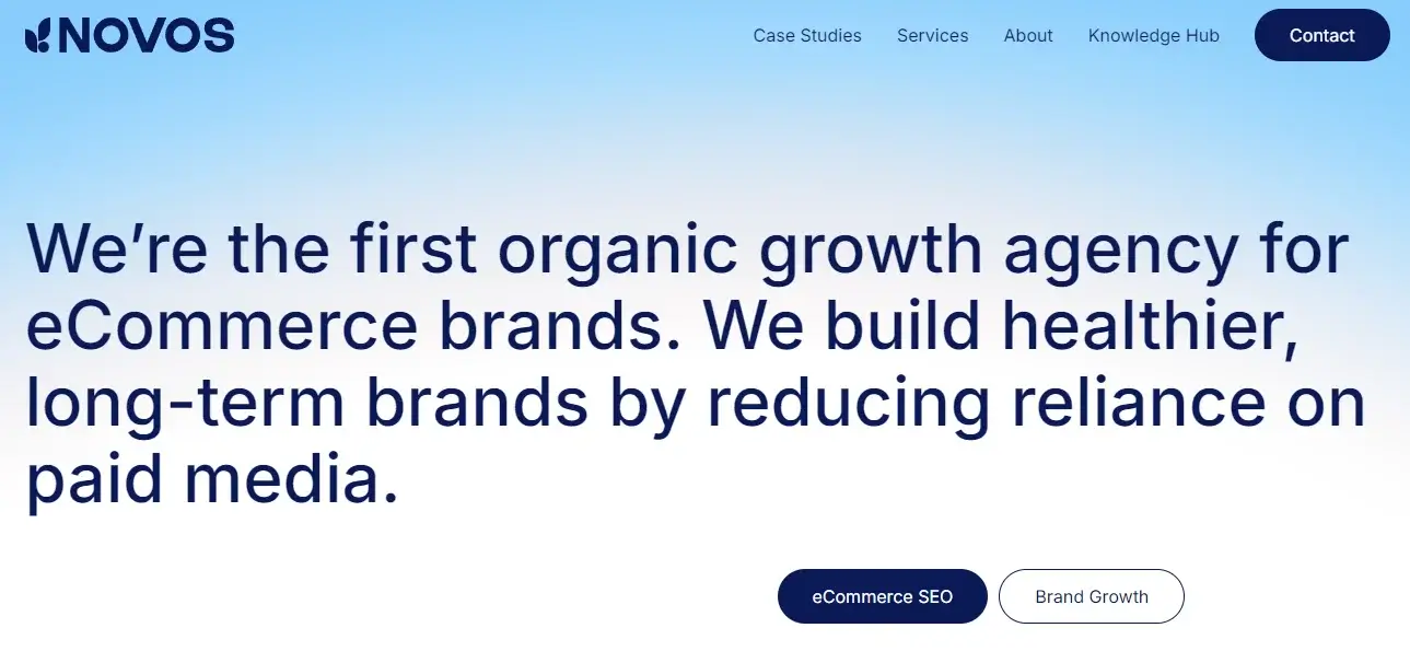 eCommerce SEO agency _ Scaling your organic growth _ NOVOS