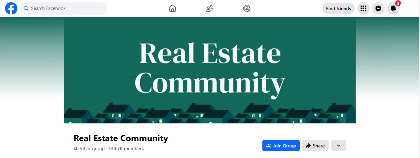 Real estate community in facebook