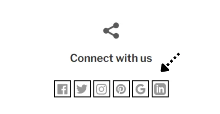 Social Media Buttons to connect